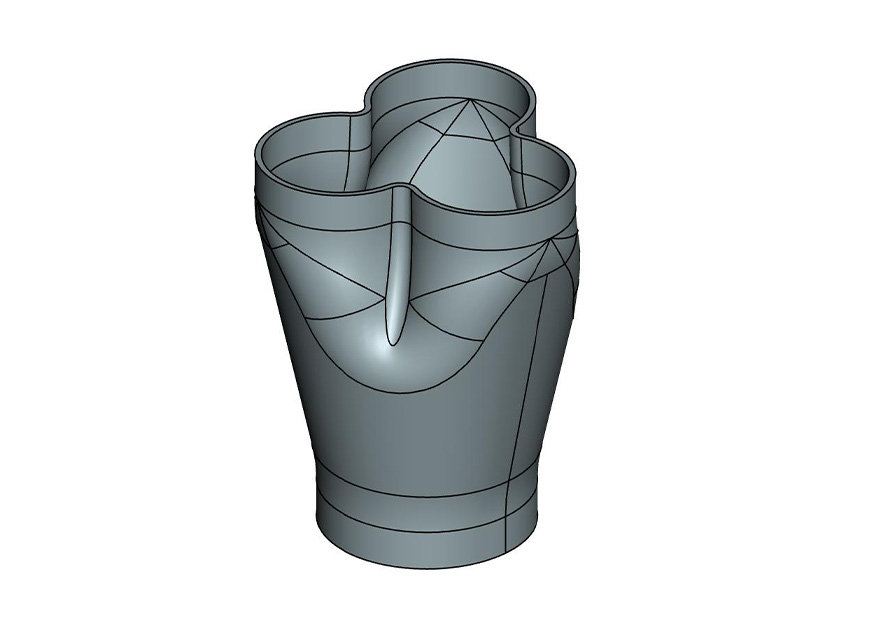 摩托车三通排气管