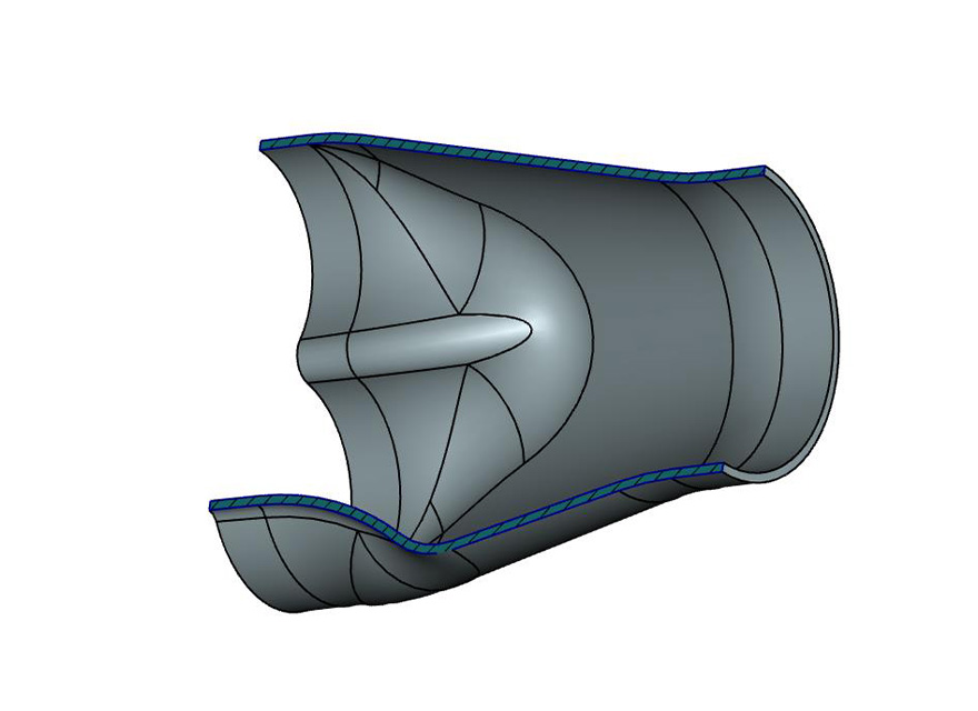 摩托车三通排气管